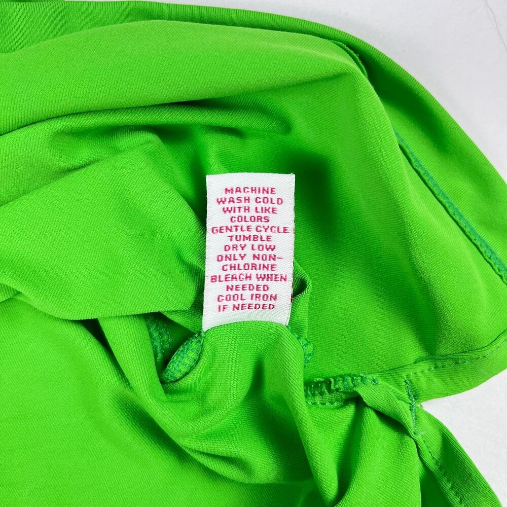 Lillie Green by Lilly Pulitzer Green Sleeveless Half Zip Polo Golf Top Size M - Picture 7 of 9